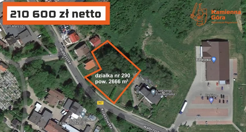 Kamienna Góra - działka niezabudowana ul. Wałbrzyska - III przetarg