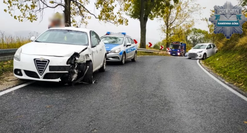 Kolizja na łuku