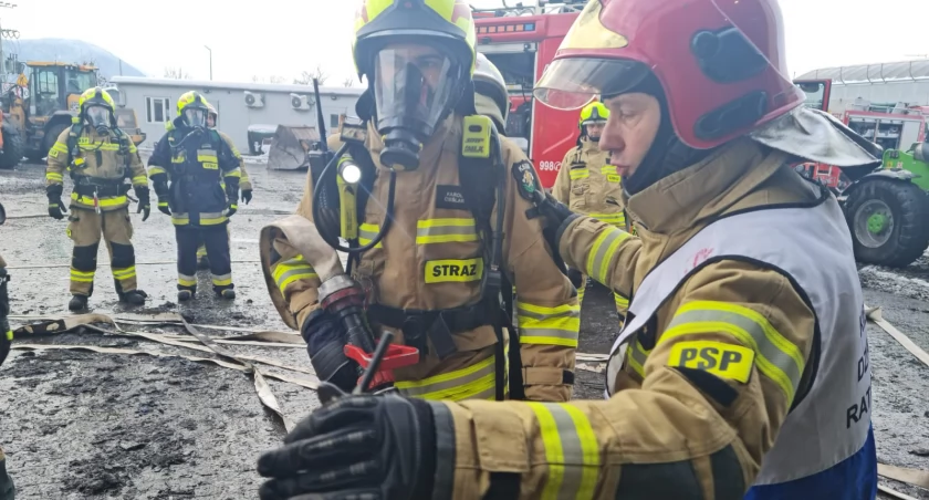Ćwiczenia na terenie Sanikomu w Lubawce