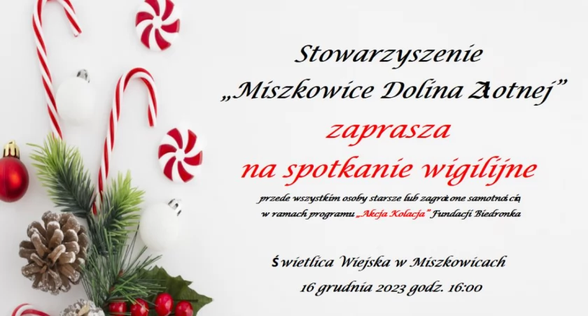 Spotkanie Wigilijne - Fundacja Biedronki w Miszkowicach