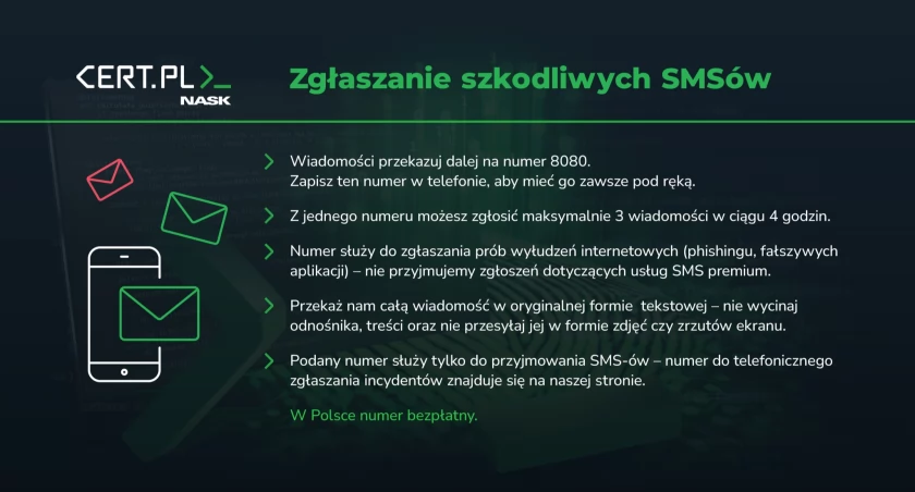 Zgłaszanie szkodliwych SMSów