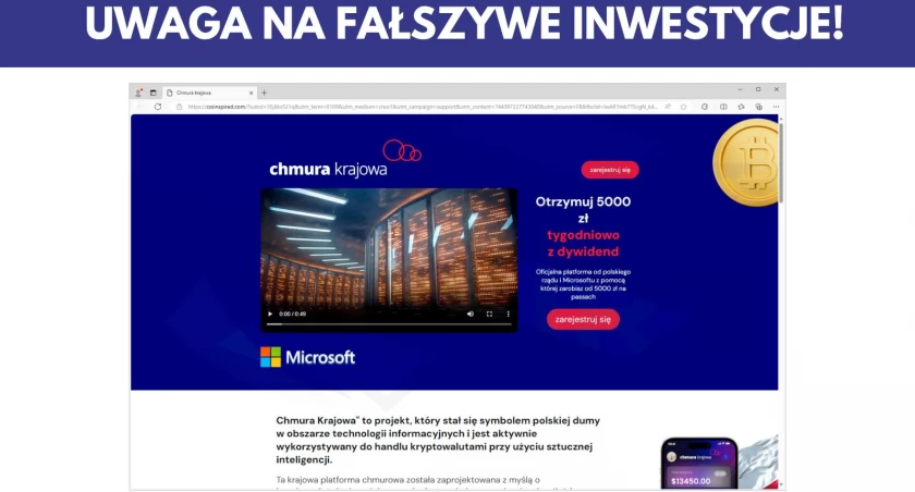 Uwaga na oszustwa inwestycyjne
