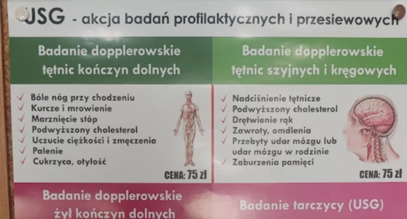 USG - akcja badań profilaktycznych i przesiewowych