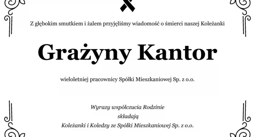 Pożegnanie - śp. Grażyna Kantor