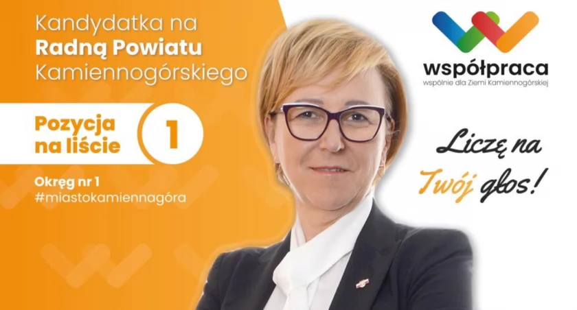 Mariola Jaciuk - kandydatka na Radną Powiatu Kamiennogórskiego