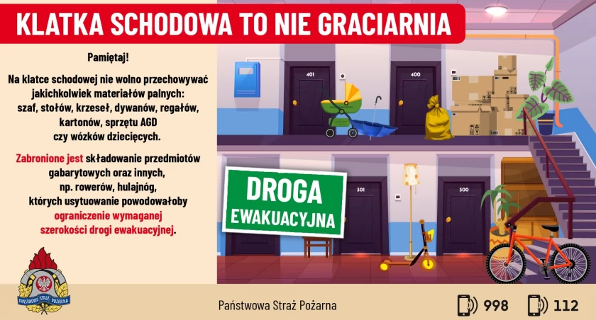Klatka schodowa to nie graciarnia