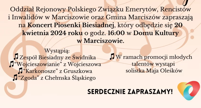 Koncert Piosenki Biesiadnej w Marciszowie