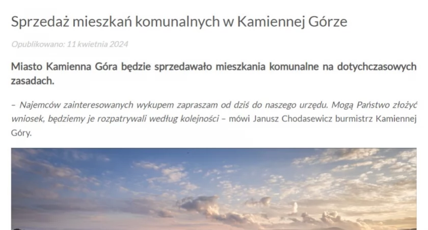 Mieszkaniami przekona kamiennogórskich wyborców?