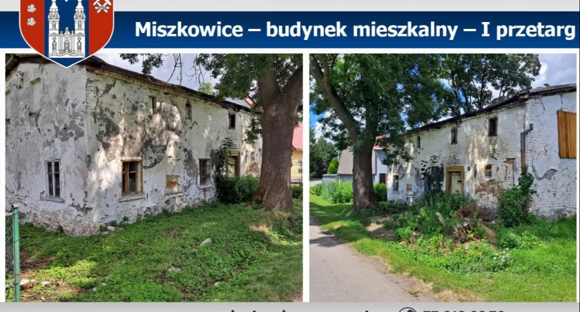 OGŁOSZENIE – budynek mieszkalny Miszkowice – I przetarg