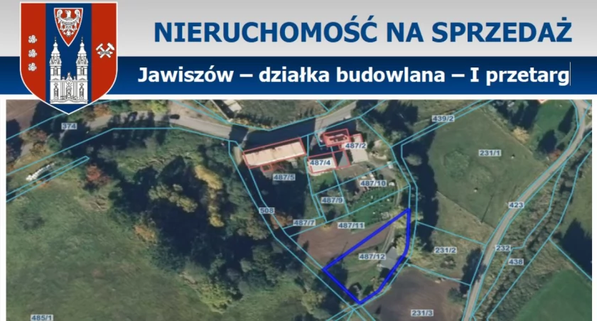 Jawiszów – działka budowlana – I przetarg