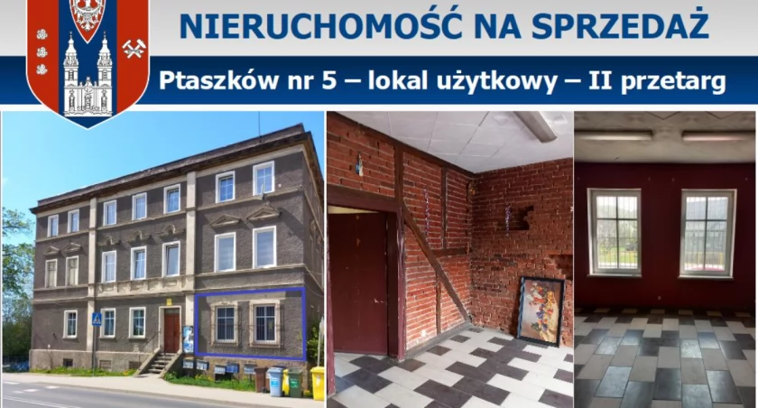 OGŁOSZENIE - Ptaszków nr 5 – lokal użytkowy – II przetarg