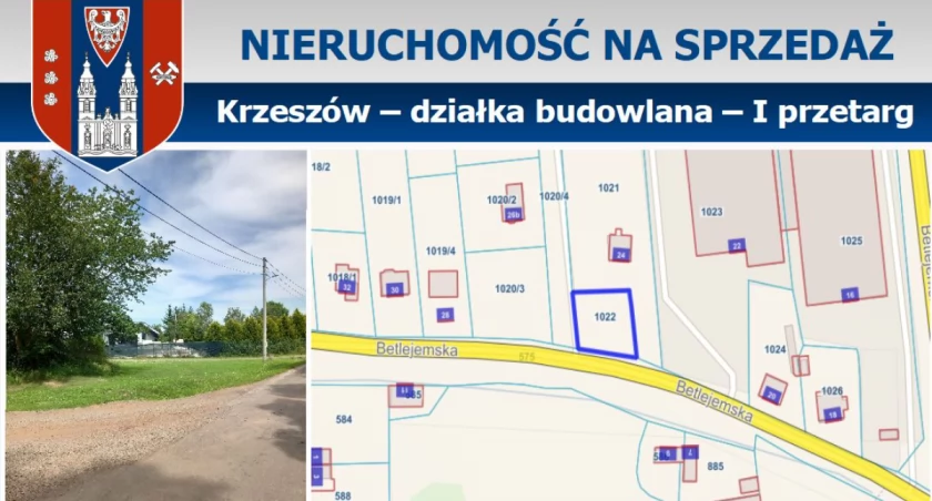 Krzeszów – działka budowlana – I przetarg