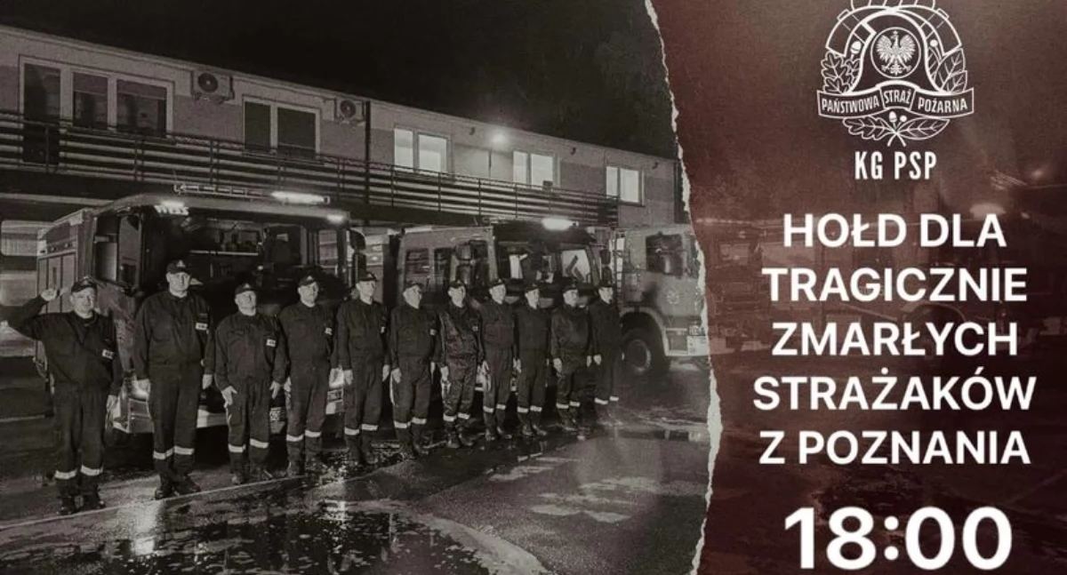 Zawyją syreny - hołd dla strażaków z Poznania