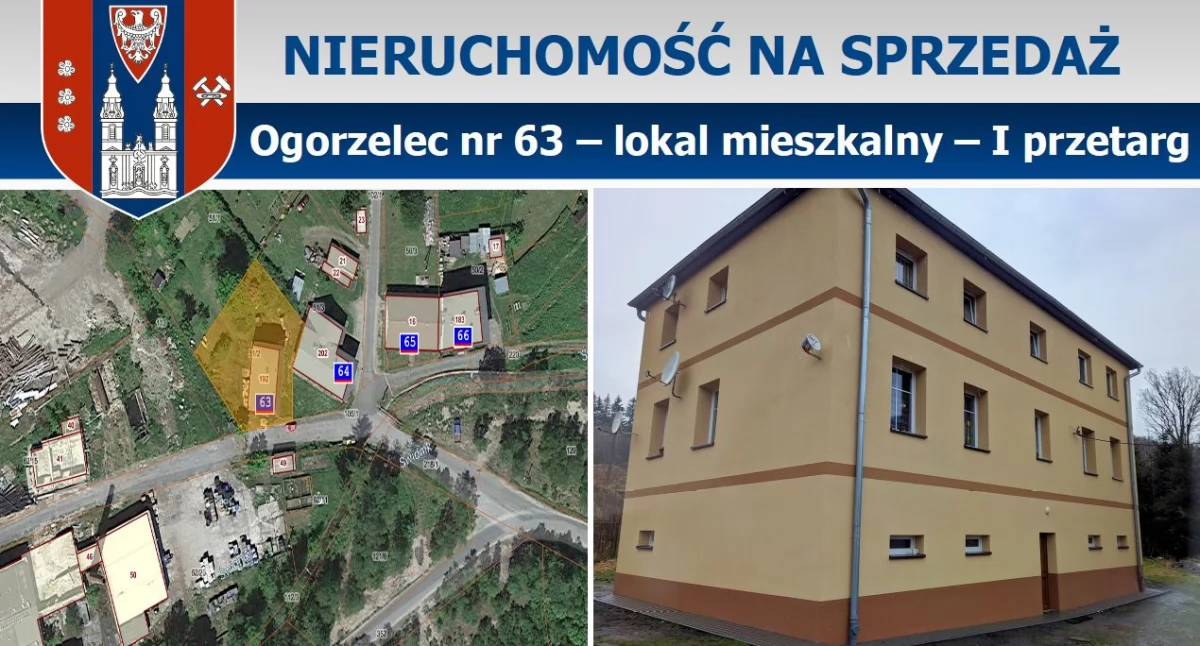 OGŁOSZENIE – lokal mieszkalny Ogorzelec 63 – I przetarg