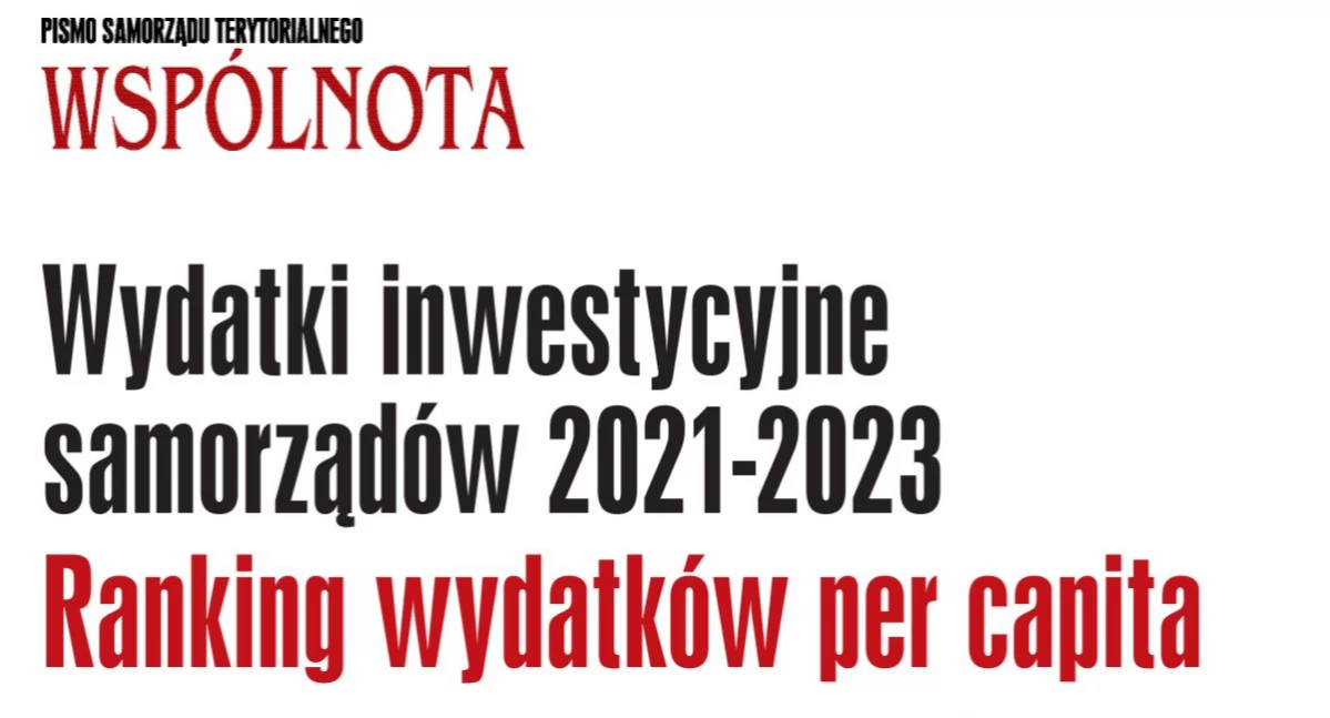 Samorządowe inwestycje per capita