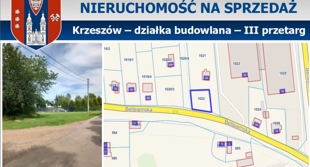 Krzeszów – działka budowlana – III przetarg