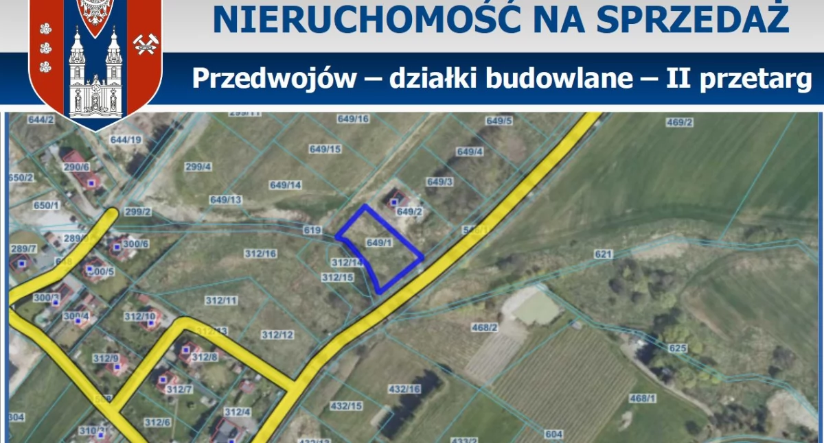 OGŁOSZENIE – działki Przedwojów – II przetarg
