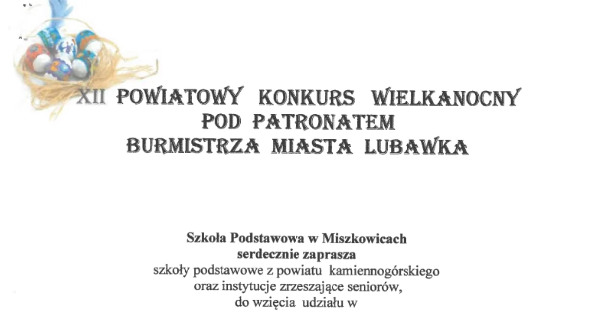 Konkurs Wielkanocny w Miszkowicach
