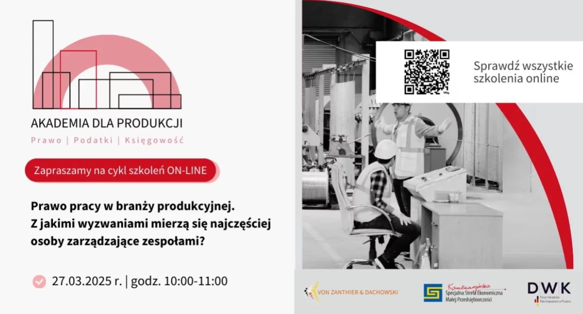Webinar - prawo pracy w branży produkcyjnej