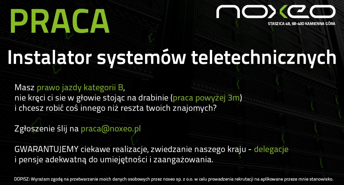 Praca - instalator systemów teletechnicznych
