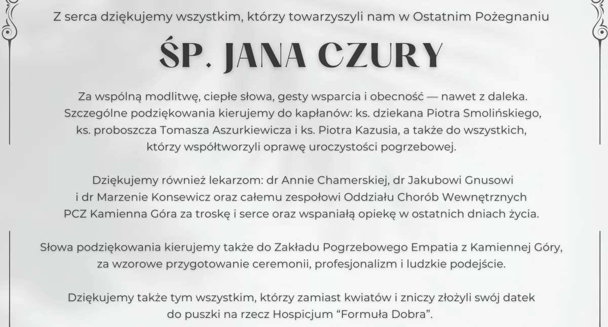 Podziękowanie