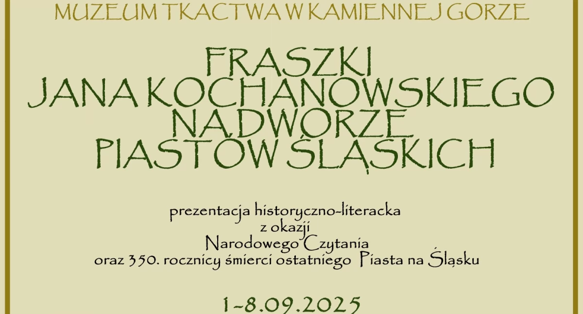 Fraszki Jana Kochanowskiego na dworze ostatnich Piastów Śląskich