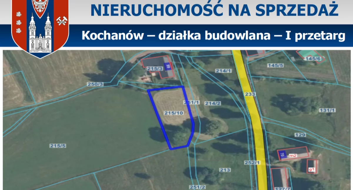Kochanów - działka  budowlana - I przetarg