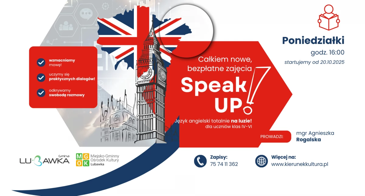 Dom Kultury w Lubawce: Startują innowacyjne zajęcia angielskiego „Speak Up!” dla uczniów