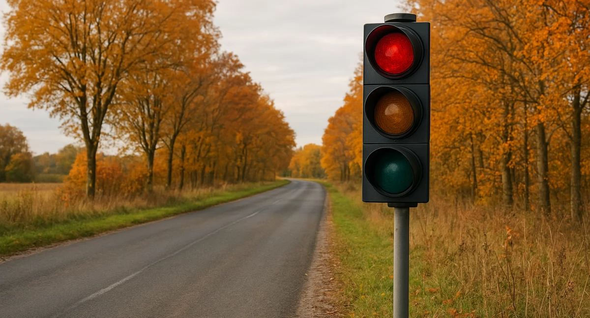 Wyłączona sygnalizacja na drodze wojewódzkiej