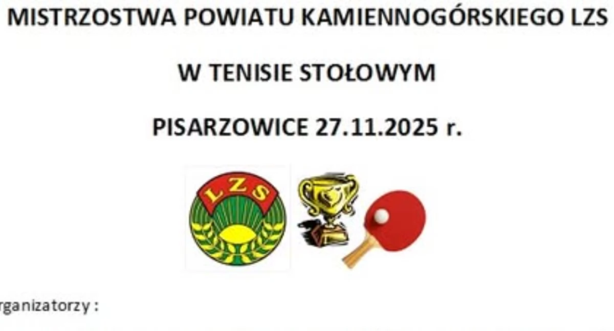 Mistrzostwa Powiatu Kamiennogórskiego LZS w Tenisie Stołowym