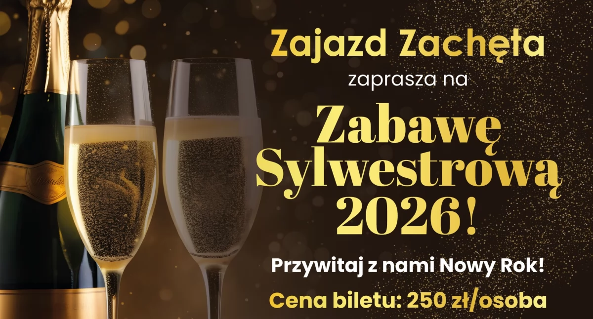 Zabawa Sylwestrowa- cena 250 zł od osoby