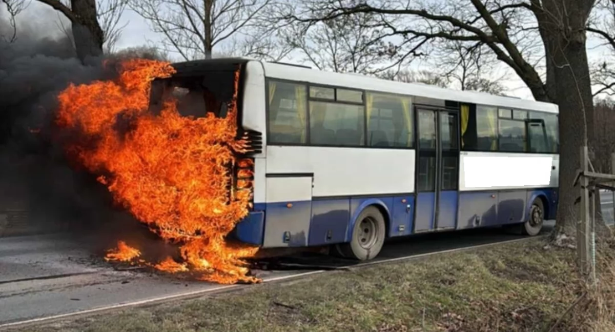Pożar autobusu
