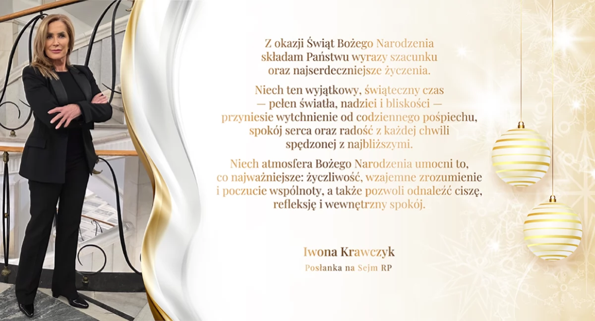 Życzenia - poseł Iwona Krawczyk