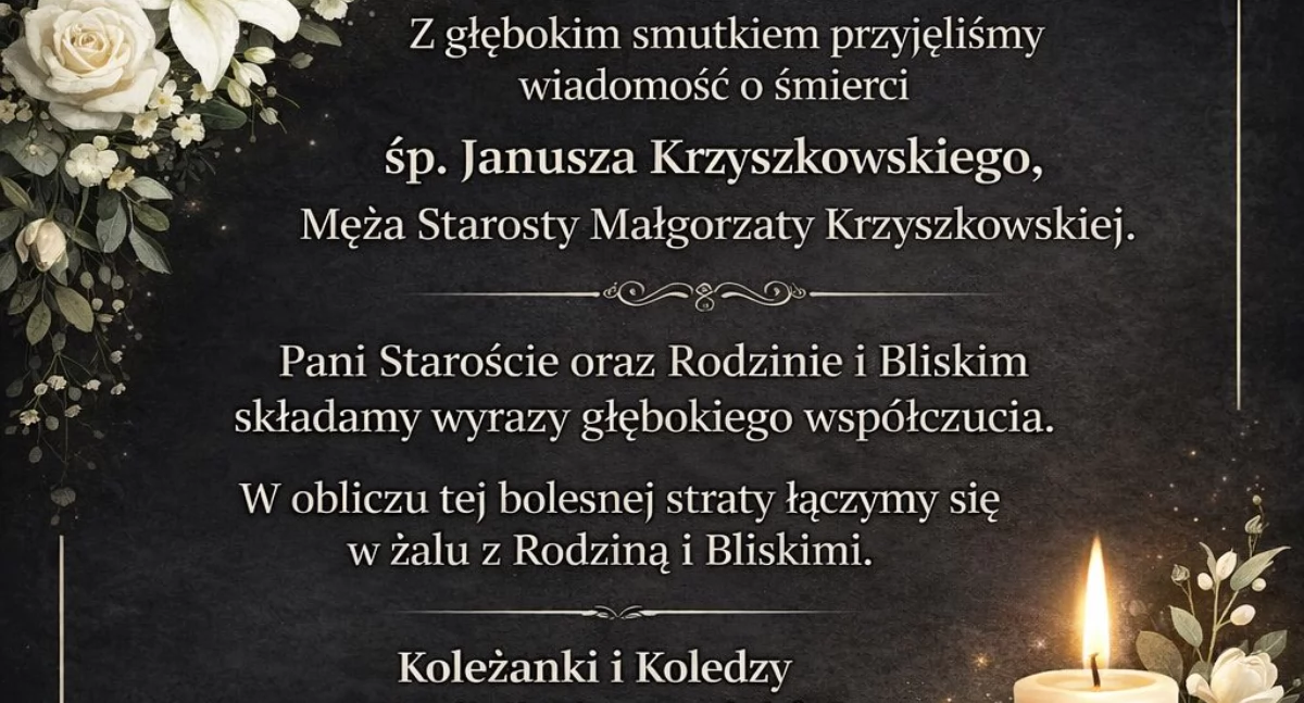 Kondolencje - śp. Janusz Krzyszkowski