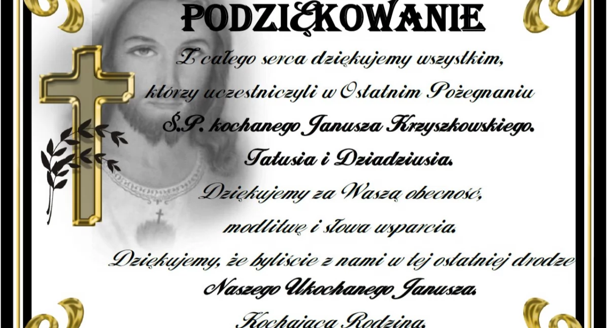 PODZIĘKOWANIE