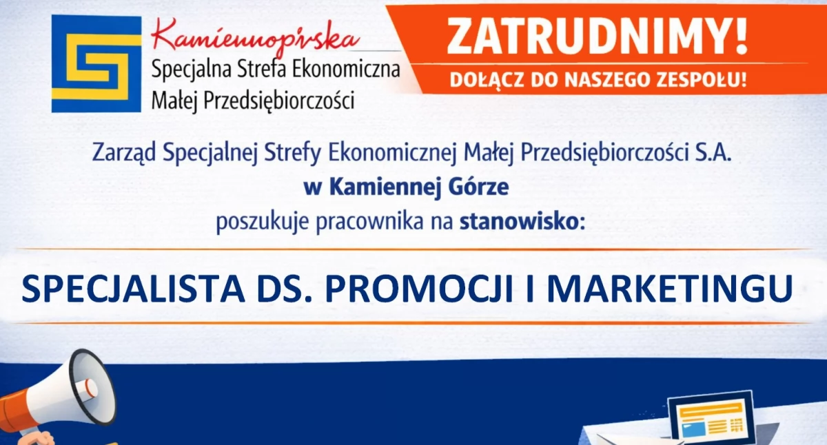 Ogłoszenie o pracę – Specjalista ds. promocji i marketingu