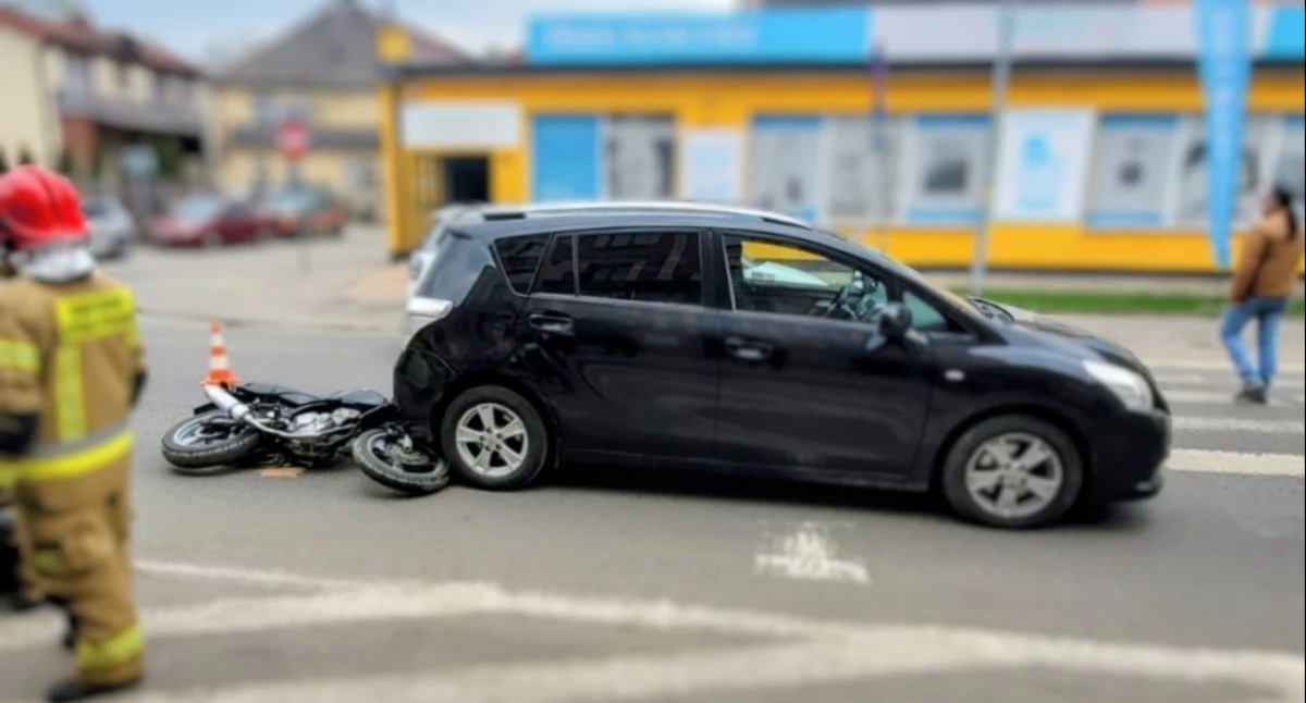 Kolizja z udziałem motocyklista
