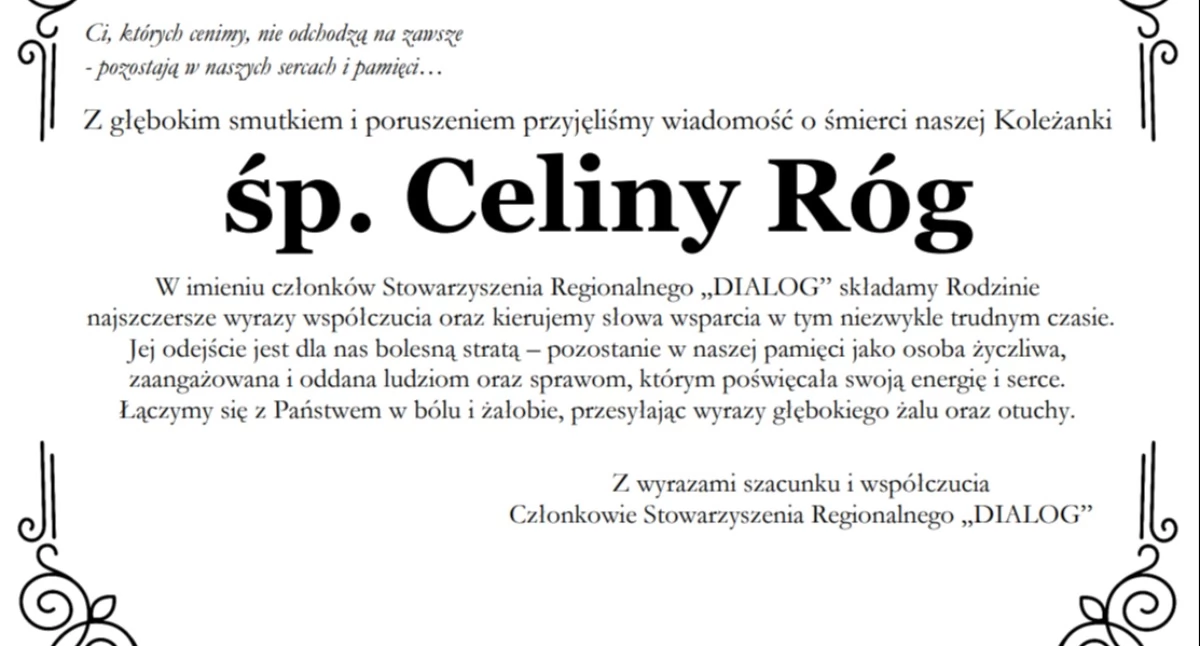 Pożegnanie - śp. Celina Róg