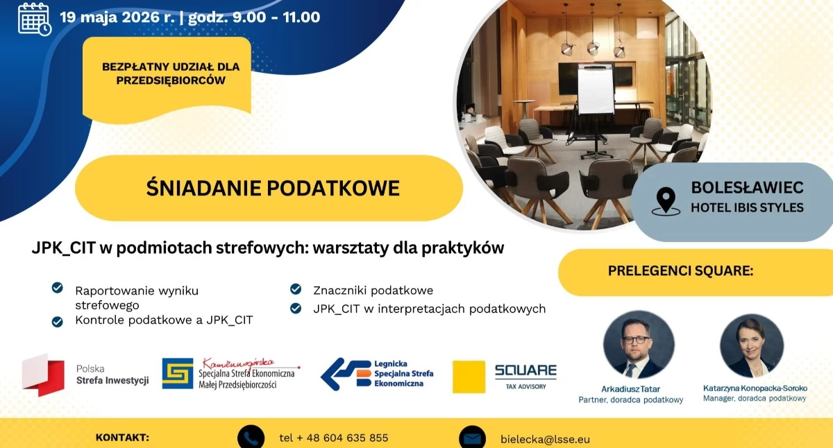 Prowadzisz działalność w SSE lub PSI? Nie przegap tego spotkania!