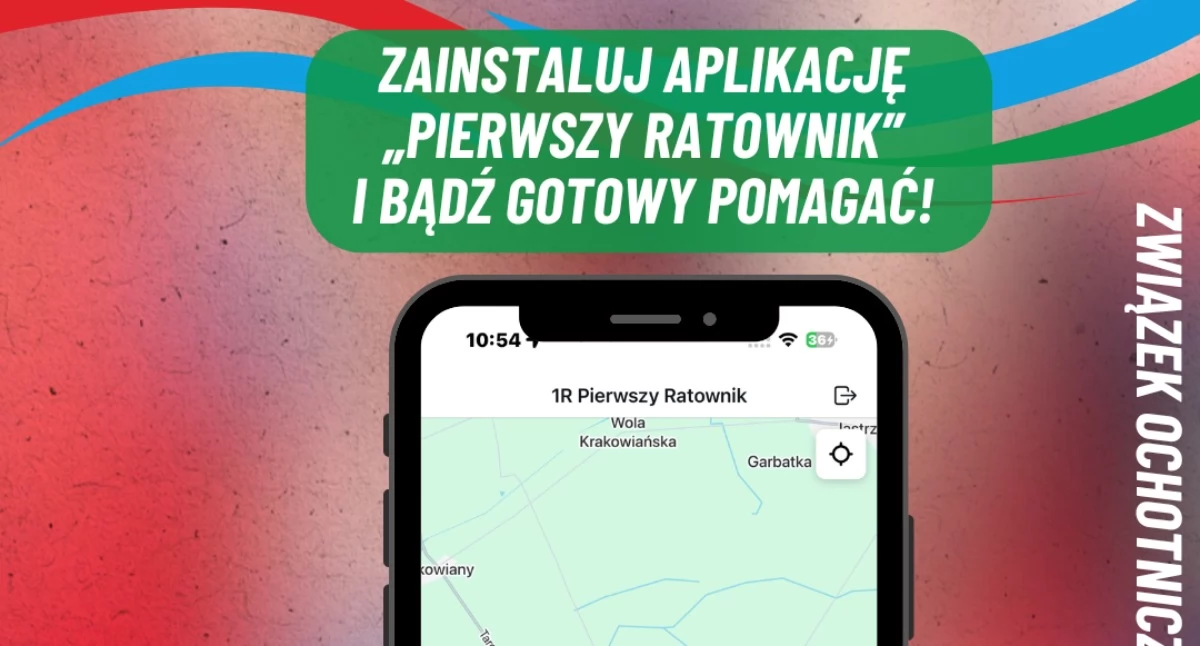 Zainstaluj aplikację „Pierwszy Ratownik” i bądź gotowy pomagać!