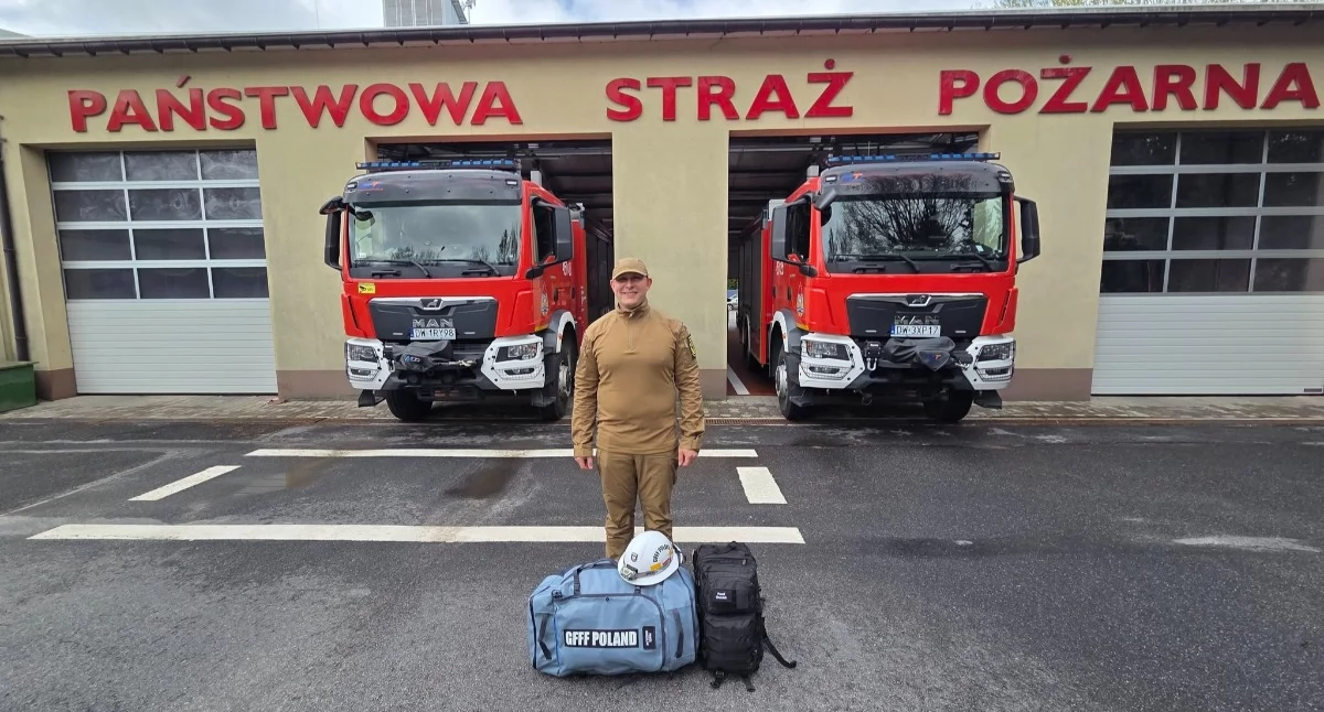 Pojechał gasić las
