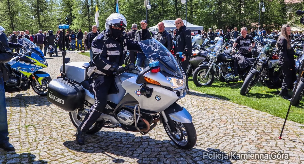 Motocykliści w Krzeszowie