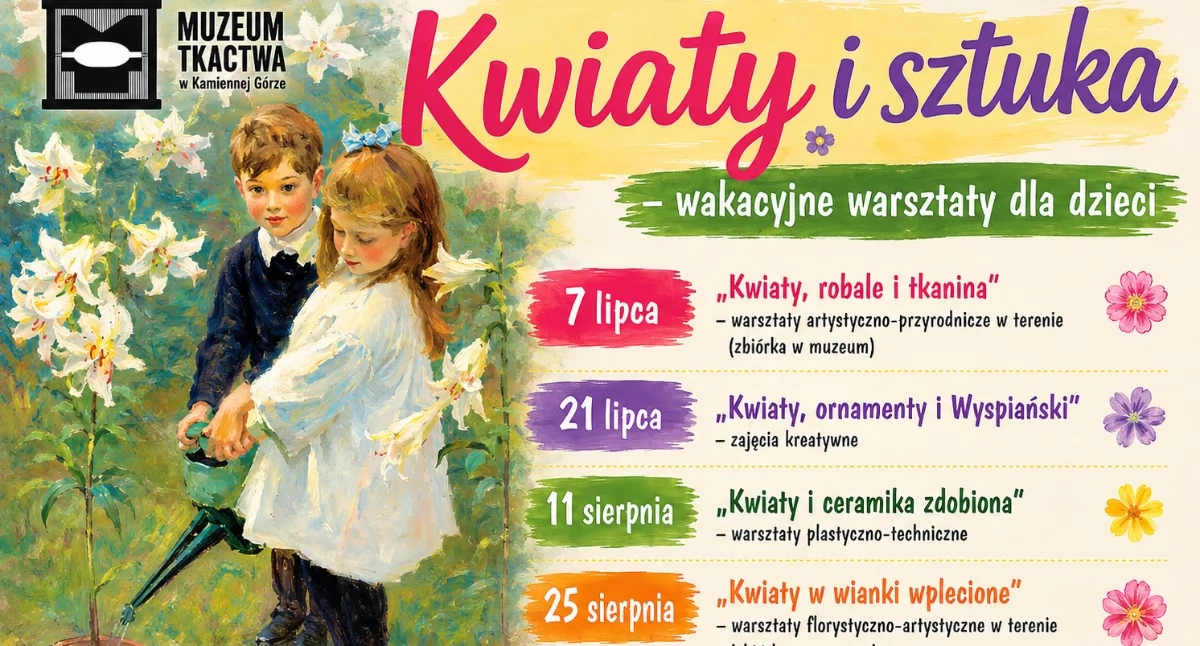 Wakacje pełne kwiatów w muzeum 