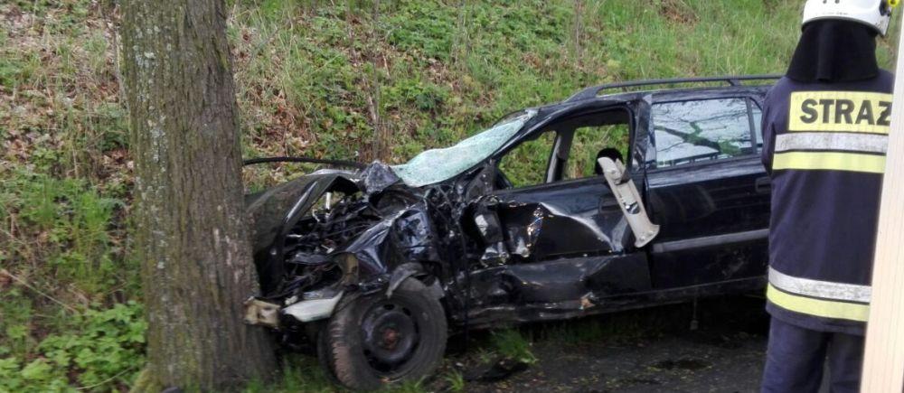 Opel na drzewie