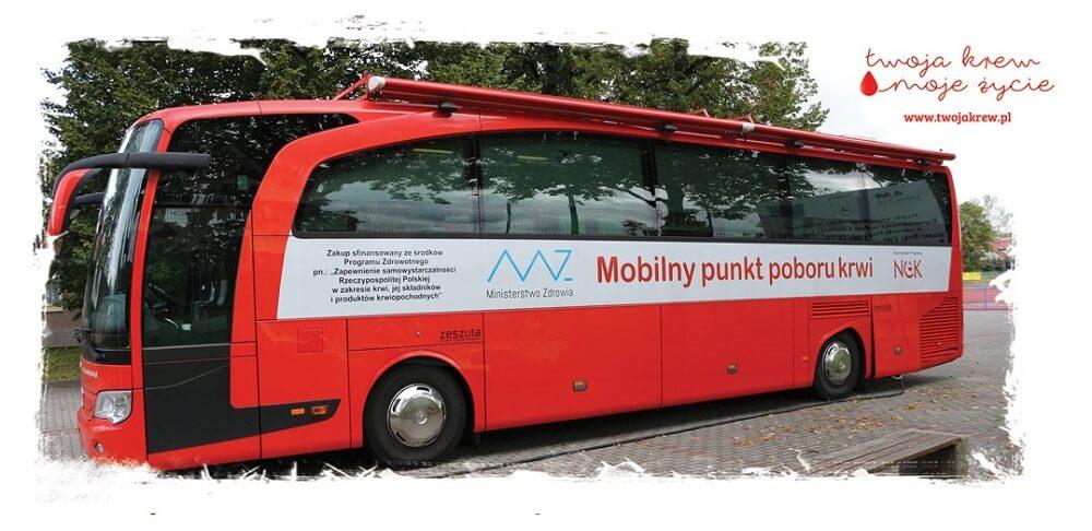 W poniedziałek krwiobus w innym miejscu
