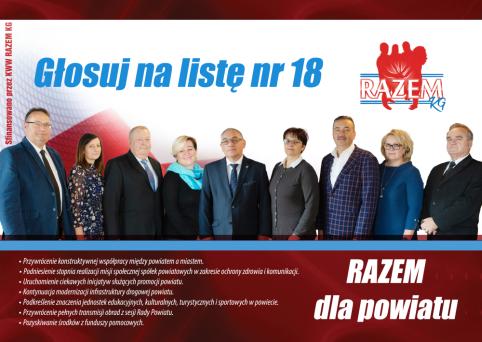 Razem KG - kandydaci do rady powiatu - okręg 1