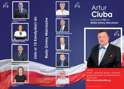 KW PiS - Kandydaci do Rady Gminy i Kandydat na Wójta Marciszowa