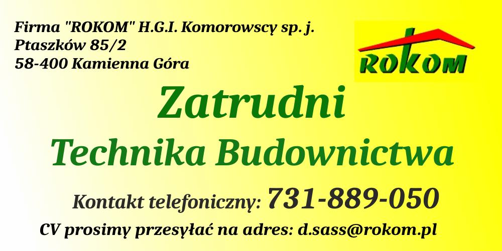 Oferta pracy - technik budownictwa