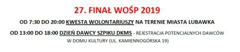 WOŚP w Lubawce