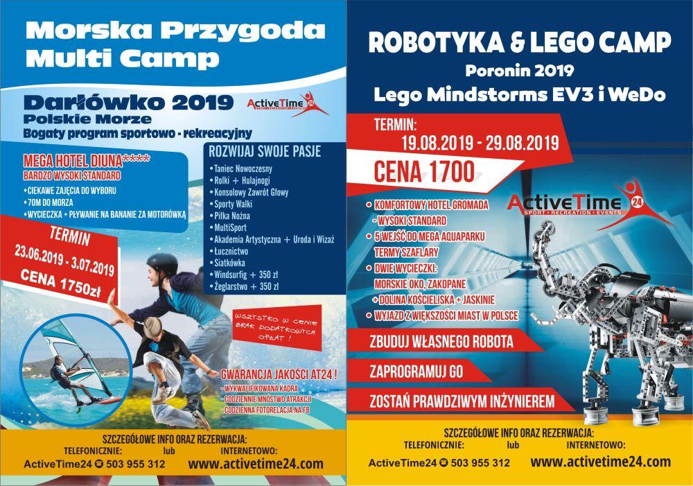 Wakacje 2019. Obozy i Kolonie z ActiveTime24